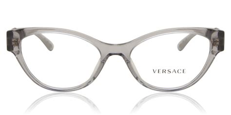 Versace™ VE3305 593 53 Transparent Gray Eyeglasses 